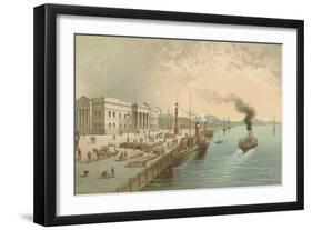 Custom House Quay, Greenock-English School-Framed Giclee Print