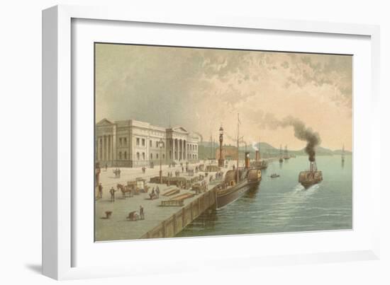 Custom House Quay, Greenock-English School-Framed Giclee Print