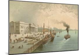 Custom House Quay, Greenock-English School-Mounted Giclee Print