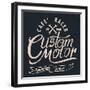 Custom Motor Typographic for T-Shirt,Tee Design,Poster,Vector Illustration-vextor studio-Framed Art Print