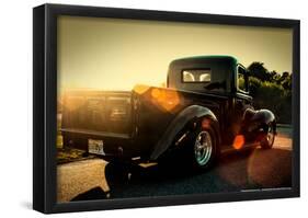 Custom Pickup at Sunset-null-Framed Poster