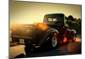 Custom Pickup at Sunset-null-Mounted Poster