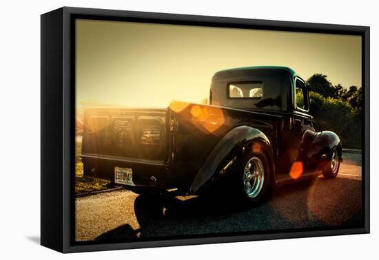 Custom Pickup at Sunset-null-Framed Stretched Canvas