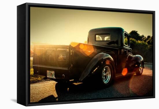 Custom Pickup at Sunset-null-Framed Stretched Canvas