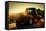 Custom Pickup at Sunset-null-Framed Stretched Canvas