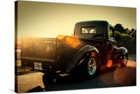 Custom Pickup at Sunset-null-Stretched Canvas