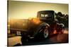 Custom Pickup at Sunset-null-Stretched Canvas