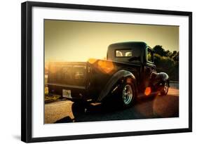 Custom Pickup at Sunset-null-Framed Photo