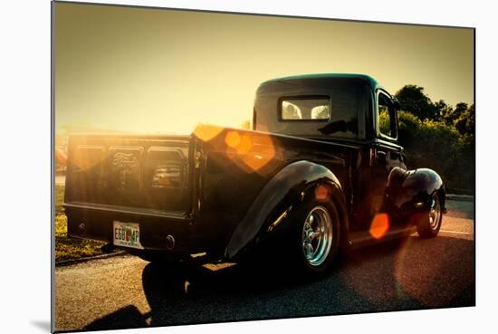 Custom Pickup at Sunset-null-Mounted Photo