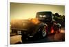 Custom Pickup at Sunset-null-Framed Photo