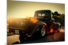 Custom Pickup at Sunset-null-Mounted Photo