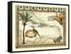 Custom Tropical Map of West Indies-Vision Studio-Framed Stretched Canvas