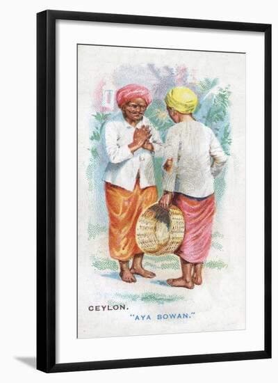 Customary Greeting in Ceylon, 1907-English School-Framed Giclee Print