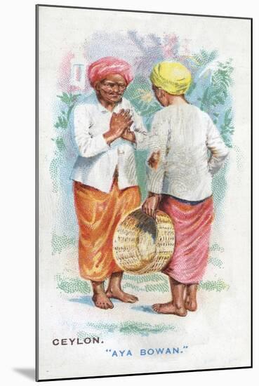 Customary Greeting in Ceylon, 1907-English School-Mounted Giclee Print