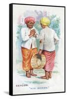 Customary Greeting in Ceylon, 1907-English School-Framed Stretched Canvas