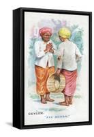 Customary Greeting in Ceylon, 1907-English School-Framed Stretched Canvas