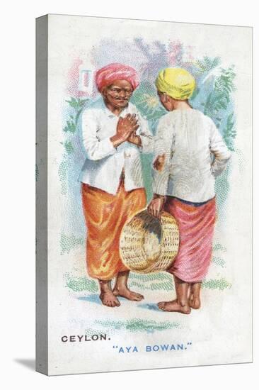 Customary Greeting in Ceylon, 1907-English School-Stretched Canvas