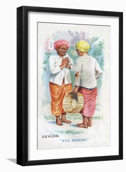 Customary Greeting in Ceylon, 1907-English School-Framed Giclee Print