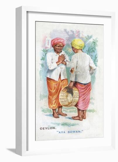 Customary Greeting in Ceylon, 1907-English School-Framed Giclee Print