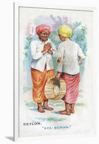 Customary Greeting in Ceylon, 1907-English School-Framed Giclee Print