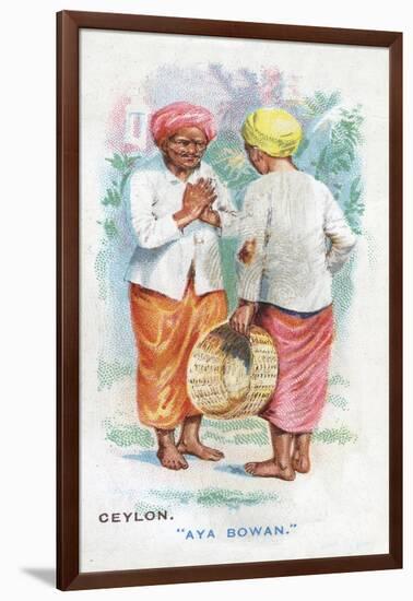 Customary Greeting in Ceylon, 1907-English School-Framed Giclee Print