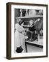 Customer and Clerk in Clothing Store-null-Framed Photo