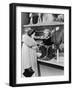 Customer and Clerk in Clothing Store-null-Framed Photo