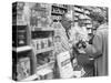 Customer Buying Tranquilizers at Drug Store-Ralph Morse-Stretched Canvas