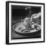 Customer Cooking Up the Opium to Prepare It For Smoking-George Lacks-Framed Premium Photographic Print