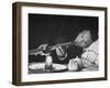 Customer Smoking Opium in an Opium Den-George Lacks-Framed Photographic Print