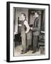 Customer Tries on a Suit the Tailor Has Made for Him, Suits You Sir!-null-Framed Art Print