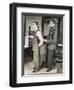 Customer Tries on a Suit the Tailor Has Made for Him, Suits You Sir!-null-Framed Art Print
