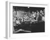 Customers at Bar of Casey's Limestone House Join in Singing Old Songs-Yale Joel-Framed Photographic Print