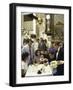 Customers Being Served Seafood and Chipped Ice at Galatoire's Restaurant-null-Framed Photographic Print