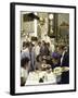 Customers Being Served Seafood and Chipped Ice at Galatoire's Restaurant-null-Framed Photographic Print