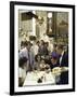 Customers Being Served Seafood and Chipped Ice at Galatoire's Restaurant-null-Framed Photographic Print