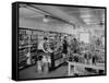 Customers Buying Supplies at Local Store-null-Framed Stretched Canvas