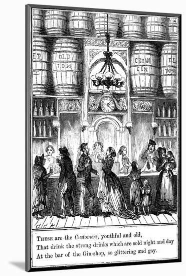 Customers from the Gin-Shop by Cruikshank-George Cruikshank-Mounted Photographic Print