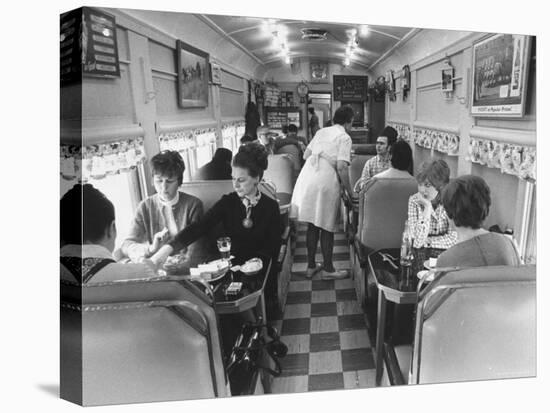 Customers Inside Neal's Diner-Yale Joel-Stretched Canvas