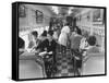 Customers Inside Neal's Diner-Yale Joel-Framed Stretched Canvas