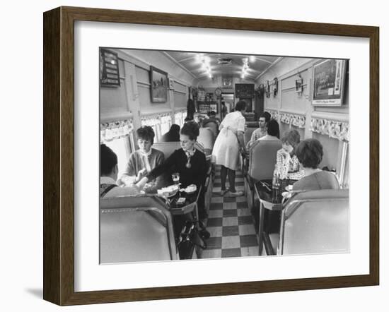 Customers Inside Neal's Diner-Yale Joel-Framed Photographic Print