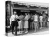 Customers Lined Up at a Hot Dog Stand on the Boardwalk in the Resort and Convention City-Alfred Eisenstaedt-Stretched Canvas