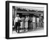 Customers Lined Up at a Hot Dog Stand on the Boardwalk in the Resort and Convention City-Alfred Eisenstaedt-Framed Photographic Print