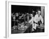 Customers Shopping at Gastronome Food Store-null-Framed Photographic Print