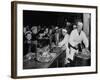 Customers Shopping at Gastronome Food Store-null-Framed Photographic Print