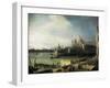 Customs and Salute Church in Venice, 1726-1728-Giovanni Antonio Canal-Framed Giclee Print