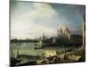 Customs and Salute Church in Venice, 1726-1728-Giovanni Antonio Canal-Mounted Giclee Print