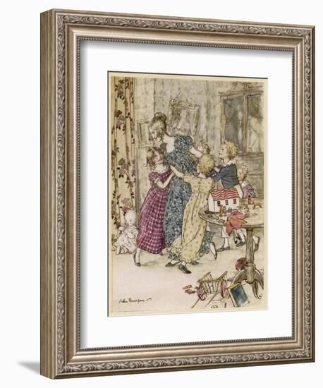 Customs, Christmas, Games-Arthur Rackham-Framed Art Print