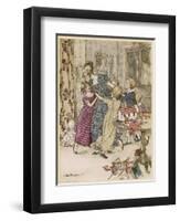 Customs, Christmas, Games-Arthur Rackham-Framed Art Print