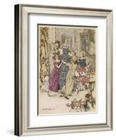 Customs, Christmas, Games-Arthur Rackham-Framed Art Print